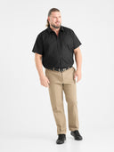 Duża męska koszula wizytowa krótki rękaw AERON D555 Czarna