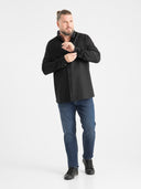 Duża męska koszula RICHARD D555 Czarna