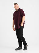 Duża męska koszulka Polo GRANT bawełniana bordowa