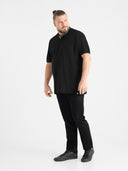 Duża męska koszulka Polo GRANT bawełniana czarna
