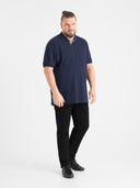 Duża męska koszulka Polo GRANT bawełniana granatowa