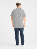 Duży męski T-shirt bawełniany FLYERS D555 Szary