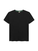 Duży męski T-shirt bawełniany V-neck SIGNATURE D555 Czarny