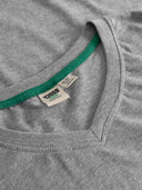 Duży męski T-shirt bawełniany V-neck SIGNATURE D555 Szary