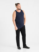 Duży męski podkoszulek bawełniany FABIO D555 Granatowy