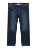 Duże jeansy męskie regular fit AMBROSE D555 Ciemnoniebieskie