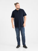 Duża męska koszulka Polo bawełniana POLO PORA210 granatowa