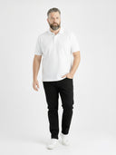 Duża męska koszulka bawełniana Polo Superior Biała