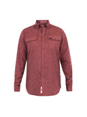 Zestaw duże czarne spodnie jeansowe CLAUDE D555 i duża bawełniana koszula casualowa TOBIAS D555 z fakturą ceglana