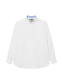 Zestaw wizytowe spodnie chino BRUNO Xtenda Waist granatowe (indigo) i biała koszula wizytowa RICHARD D555