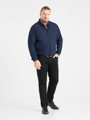 Duża męska koszula RICHARD D555 Granatowa