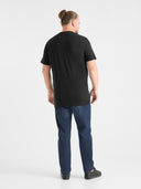 Duży męski bawełniany T-shirt FLYERS D555 Czarny