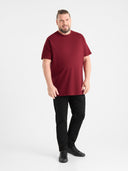 Duży męski bawełniany T-shirt FLYERS D555 Czerwony