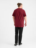 Duży męski bawełniany T-shirt FLYERS D555 Czerwony