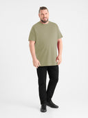 Duży męski bawełniany T-shirt FLYERS D555 Khaki