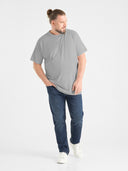 Duży męski T-shirt bawełniany FLYERS D555 Szary