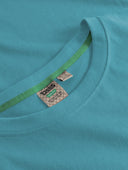 Duży męski T-shirt bawełniany FLYERS D555 Turkusowy