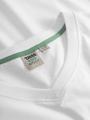 Duży męski T-shirt bawełniany V-neck SIGNATURE D555 Biały