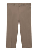 Duże męskie eleganckie spodnie wizytowe Chino BRUNO Xtenda Waist Beżowe