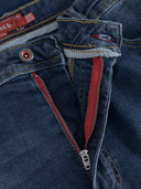 Duże jeansy męskie regular fit AMBROSE D555 Ciemnoniebieskie