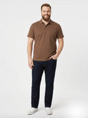 Duża męska koszulka bawełniana piqué PROMODORO Polo Superior Brown -brązowy