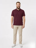 Duża męska koszulka bawełniana piqué PROMODORO Polo Superior - Burgundowe