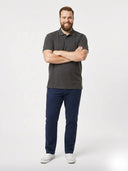 Duża męska koszulka bawełniana piqué PROMODORO Polo Superior Graphite- grafitowy