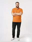 Duża męska koszulka bawełniana piqué PROMODORO Polo Superior - pomarańczowy
