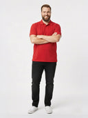 Duża męska koszulka bawełniana piqué PROMODORO Polo Superior - Fire red - czerwony
