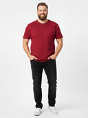 Duży męski T-shirt Premium-T Promodoro Cherry Berry - ciemny czerwony