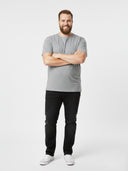 Duży męski T-shirt Premium-T Promodoro Sports grey – szary melanż