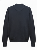 Duży męski sweter bawełniany na zamek THOMAS w kolorze granatowym