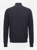 Duży męski sweter bawełniany CARTER na zamek do połowy granatowy