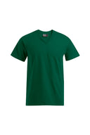 Duży męski T-shirt Premium V-neck-T Promodoro (w serek) - Forest - butelkowa zieleń