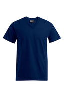 Duży męski T-shirt Premium V-neck-T Promodoro (w serek) - Granatowy