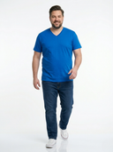 Duży męski T-shirt Premium V-neck-T Promodoro (w serek) - Royal -ciemnoniebieski