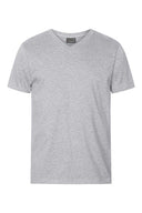 Duży męski T-shirt Premium V-neck-T Promodoro (w serek) - Sports grey -szary melanż