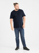 Duży męski T-shirt bawełniany premium JHK TSRA190 Granatowy