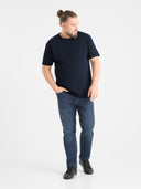 Duży męski T-shirt bawełniany premium JHK TSRA190 Granatowy