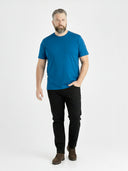 Duży męski T-shirt bawełniany premium JHK TSRA190 niebieski