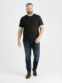 Duży męski T-shirt bawełniany casual Premium-T Promodoro czarny