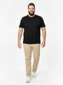 Duży męski T-shirt bawełniany casual Premium-T Promodoro Black - czarny