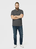 Duża męska koszulka bawełniana piqué PROMODORO Polo Superior Steel Grey- stalowy szary