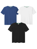 Zestaw 3 T-shirtów męskich FLYERS D555 granatowa, czarna, biała